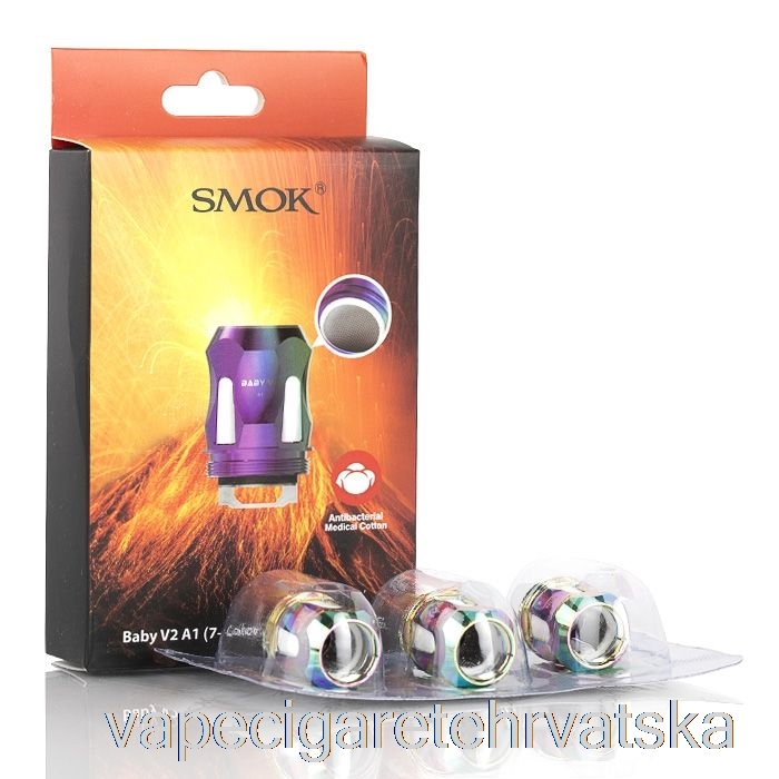 Vape Hrvatska Smok Tfv8 Baby V2 Zamjenske Zavojnice 0.17ohm Baby V2 A1 Pojedinačne Zavojnice (rainbow)